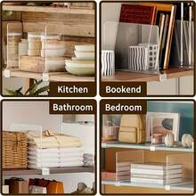 8 Piece Wardrobe Storage Hanger Divider - Ideal For Wooden Shelves, Wallets And Sweater Organizers. - Trong sáng - Xem 9