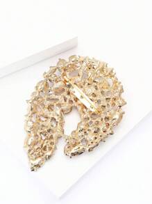 Broche de flor de cristal grande y elegante para mujer, adecuado para usar con vestido, traje, sombrero, zapatos, pañuelo con flor