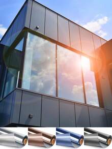 Mehrfarbige Sichtschutzfolie für Fenster, geeignet für die Verwendung am Tag, Sonnenschutz & Wärmeisolierung, UV-blockierender verspiegelter Fensteraufkleber für Zuhause, Wohnung, Büro, Hotel, Fensterdekoration, Wandaufkleber, Frühjahrsdekoration als Vinylaufkleber um Ihr Zuhause aufzufrischen - Verschiedenfarbig - Übersicht 12