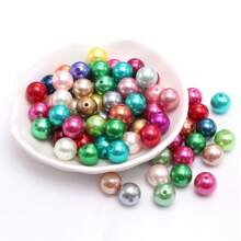 High Quality 20mm 10/20pcs Pack Random Mix Colorful Color Acrylic Faux Pearl Beads For Chunky Bubblegum Necklace Bracelet Beaded Pen Keychain Jewelry Making