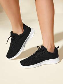New Spring/Summer Casual Running Shoes,Breathable Soft Sole Sport Shoes For Women - Black - View 2