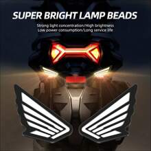 2 peças/conjunto Luzes no Formato de Asas, Luzes de Olho de Águia LED para Motocicleta, Luzes de Parafuso, Luzes de Atmosfera, Luzes de Néon de Alta Luminosidade, Luzes de Assistência à Condução 12V, Acessórios de Decoração para Motocicleta