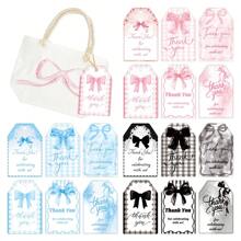 60PCS Paper Party Bow Tag Bow Gift Tag Party Favor Tag Gift Wrapping Label Event Decorations For Party Hosts Craft Enthusiasts.