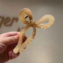 1pc/Pack Ribbon Bow Plastic Clip For Women, Suitable For Daily Use,Hair Accessories,Hair Claw,Claw Clips,Hair Clutch,Hair Jaw Clip Fall Winter Hair Clip For Vacation Outfits Woman - Multicolor - View 11