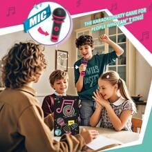 Grab The Mic - The Karaoke Party Game For 2-10 Players, 250 Lyric Cards, Pink & Black Microphone Design, Ideal For Family Game Nights & Birthday Parties, Family Entertainment|Playful Desig