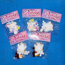 1 件可爱逼真的毛绒猫挤压玩具，可缓解压力，非常适合青少年 - 彩色 - 查看 2