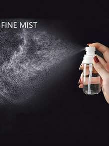 1/2pcs Mini Hair Refresher Sprayer - Ultra-Fine Mist 360-Degree Stylist Sprayers With Perfume Atomizer Pump , 60ml And 30ml Capacities, Refillable Clear Containers, Compact And Portable Back To School