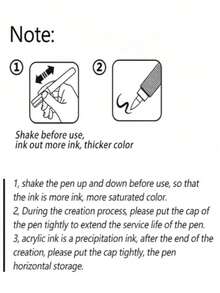 Languo 9 色丙烯颜料马克笔，灵活笔头，颜色鲜艳，可堆叠颜色，涂鸦绘画、手写、学习马克笔美术用品文具返校 - 藍果斑孿黑系M510丙烯繪畫馬克筆 - 查看 10