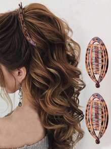 1/2 pièces Pince à cheveux en forme de griffe imprimée léopard et noire : pince banane, pince coque de tortue, pince haricot, pince queue de cheval, convient pour les pinces à cheveux quotidiennes, pinces à cheveux, pinces à cheveux, pinces à cheveux, pinces à cheveux, pinces à cheveux. Accessoires pour cheveux d'automne et d'hiver pour femmes pour les tenues de vacances