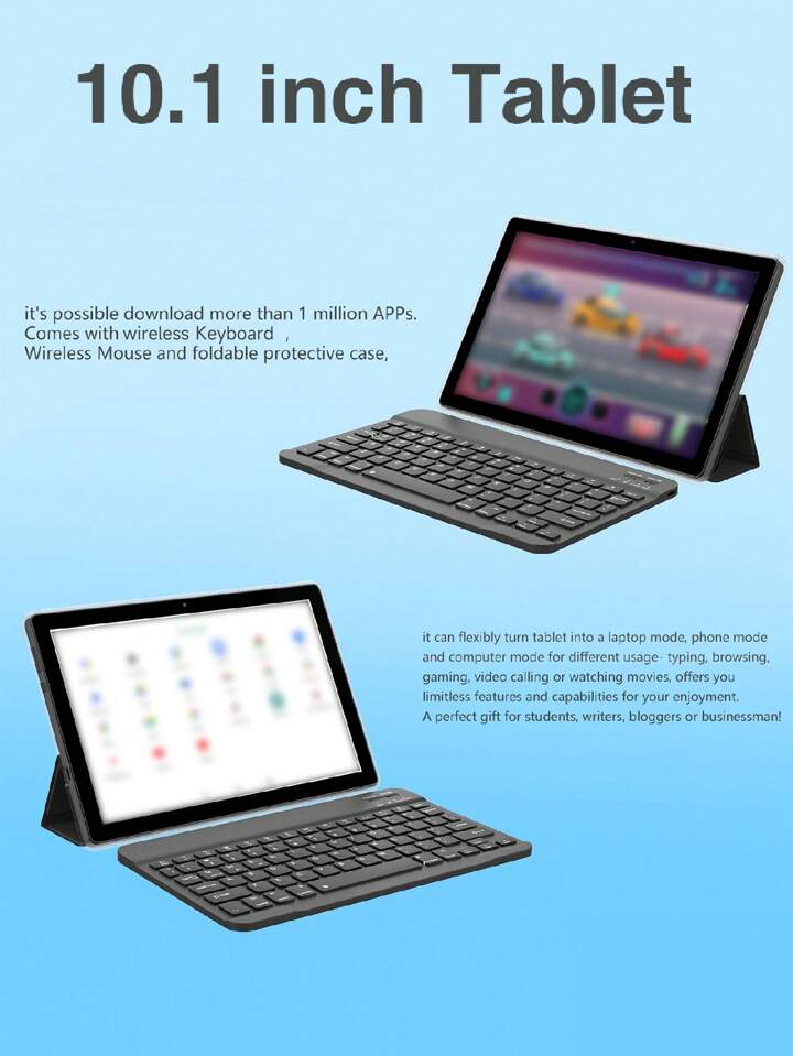Coopers 2025年最新モデル 2in1タブレット 10インチ、Android 15