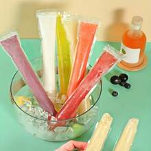 [Self-Sealing Popsicle Bags] 50/100pcs Self-Sealing Disposable Popsicle Bags - Pp Transparent Ice Pop Molds For Kitchen & Restaurant Use - Multicolor - View 4