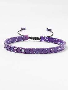 3/4pcs Handmade Woven Magnetic Hematite V-Shaped Arrow Bohemian Adjustable Bracelets - Multicolor - View 4