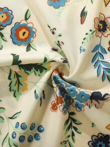 Pachet de 8 bucăți Chiloți triunghi pentru femei, fără sudură, cu margini ondulate, cu imprimeu floral, lenjerie de corp moale și netedă