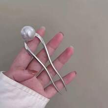 1 Stück Mode Perlen U-förmige Haarspange, minimalistischer luxuriöser Nischen Haarzubehör Haarknoten Haarspange Haarknoten Maker Haarknoten Stück Haarstyling Spangen