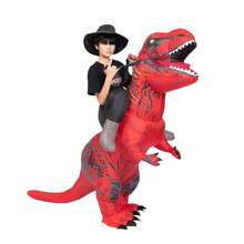1 Piece Of Funny Tyrannosaurus Rex Mount Inflatable Suit For Teenagers And Adults, Suitable For Parties, Halloween - Multicolor - View 5