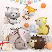 5pcs/Set 23in New Jungle Animal Aluminum Film Balloon Forest Theme Birthday Party Scene Atmosphere Decoration Large Mall Event Camping Party