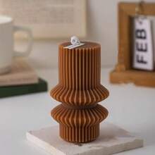 1pc New Creative Geometric Pillar Scented Candle, Home Decor, Photography Prop, Wedding Favor Gift - Multicolor - View 11