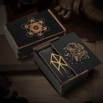 1 pieza Caja para Cartas de Tarot, Caja de Madera Pequeña para Tarot, Soporte Impreso con Luna y Estrellas para Almacenamiento de Cartas, Dados, Decoración del Hogar