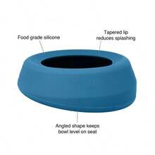 24oz Splash Free Wander Dog Bowl - Costal Blue