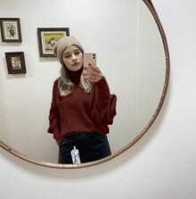 Women's Cold Weather Blouse Turtleneck Knitted Sweater - Coffee Brown - View 4