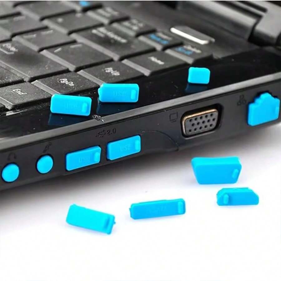 16pcs Type C Port Dust Plug, Multi-Color, Silicone Universal Computer Accessories