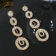 Par de pendientes con colgantes de cristal, elegantes y sensuales, para uso en discoteca, para mujeres