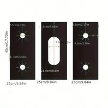 3 件 25*45 厘米，燃气灶垫，防油燃气灶内衬，炉灶燃烧器盖，可重复使用，不粘，可清洗炉灶顶部保护器 - 保护燃烧器并防止