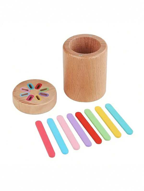 8 حبات أطقم أدلاء تصنيف ملونة للأطفال، كتل خشبية جميلة للألعاب التعليمية، مناسبة لتمييز الألوان، التنسيق بين اليد والعين والتطور الحسي، أنشطة عائلية وهدايا أعياد الميلاد