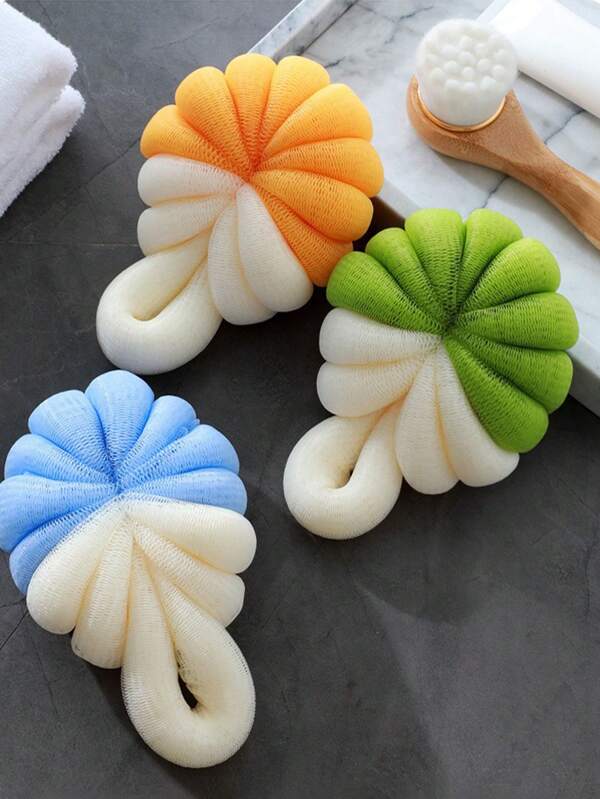 1/2 PCS Luffa Bath Sponge, Luffa Exfoliating Body Scrub, Colorful Mesh Bath Pouf, For Body Cleansing