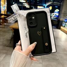 1pc Fashionable Stair-Like Photo Frame With Wrist Strap Stand, Protective Phone Case Compatible With IPhone 12/13 Pro Max, Honor X7, Galaxy A56 5G, Infinix Smart 8, Infinix Hot 40i, Spark 20, Spark 20C, Spark Go 2024, Redmi Note 14 5G, Moto E22/E22i, OPPO A54, Simple Design For Daily Use And Carrying Out Waterproof Shockproof Anti-Fall Scratch Resistant