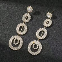 Par de pendientes con colgantes de cristal, elegantes y sensuales, para uso en discoteca, para mujeres