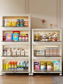 Multilayer (5/4/3/2/1) Freestanding Baby Wardrobe, Thick Infant Storage Cabinet, Household Snack & Clothes Organizer Box, Kids Mini Closet