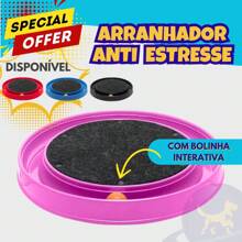 Arranhador Gato Interativo Antiestresse para Gatos Cat Relax c/ Bolinha Varias Cores Bichano Gatinho