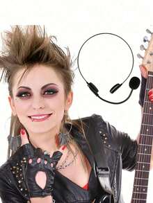 Rock Star Costume Accessories Headset, Cosplay Fake Microphone Rock Star Singer Microphone Headpiece Halloween Costume Accessory Prop Black Fake Microphone Headset Costume Prop Rockstar Costume Accessories, Rock Star Singer Costume Headset Mic, Head Microphone Headphones Costume Accessory Prop For Halloween Cosplay Music Party Chirsmas,Suitable For Mother's Day, Wedding Season, Graduation Season, Gifts For Family And Friends - Multicolor - View 7