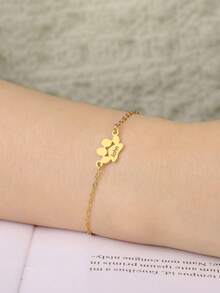 1PC Paw Print Name Bracelet Personalized Titanium Steel Pet Memorial Jewelry Choose From 1 2 3 Or 4 Paw Prints Available In Gold And Silver Colors Minimalist Fashion Design Lightweight Durable Shiny Scratch Resistant Comfortable To Wear Elegant Texture Perfect For Pet Lovers Dog And Cat Owners Meaningful Pet Bracelet For Daily Fashion Outfit Or As A Gift Memorial Jewelry For Birthday Anniversary Holiday Or Special Occasion - Silver - View 12