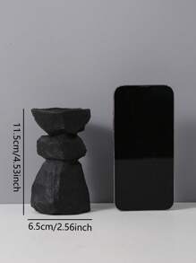 1pc Resin Realistic Stone Incense Burner, Faux Rock Statue, Multi-Purpose, Suitable For Home Decor, Living Room, Bedroom, Study, Foyer Table Decor Incense Holder