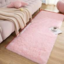 1 Pc Soft Modern Indoor And Outdoor Plush Pink/Grass Green/Camel Carpet For Bedroom Living Room Dormitory Kids Room Home Decoration Non-Slip Polyester Fiber Comfortable Kids Room Decoration Floor Carpet