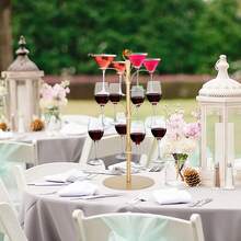 Cocktail Tree Stand – 3-Tier Champagne Tower & Wine Glass Holder (12 Glasses) In Rose Gold - Vàng - Xem 7
