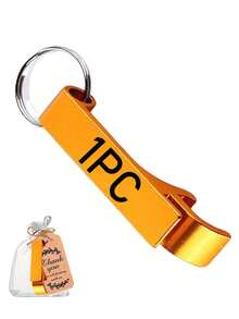 1pc/10pcs/20pcs Personalized Metal Keychain Bottle Opener With Card Bag - Engraved Key Ring Accessory, Ideal For Wedding, Birthday, Anniversary, Baptism Gifts, Promotional Items, Lightweight, Stainless Steel Without Power
