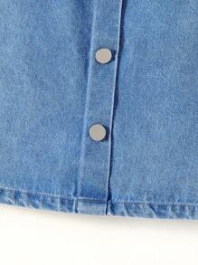 Girls Jeans Skirt With Playful Colorful Bow Accent, Versatile