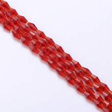 48pcs Long Glass Beads 6*12mm Red Bead Assortments For DIY Jewelry Making, Handmade Crafts Bracelets & Necklaces