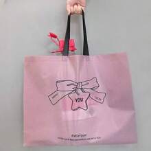 12pcs/Taro Purple Non-Woven Bag, Clothing Store Shopping Bag, Gift Handbag, Gift Bag Summer Cooling,Beach,Travel