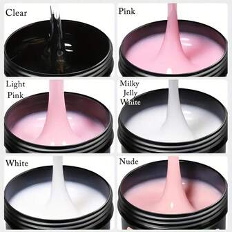 速干150克丙烯酸美甲延长胶 - 兼容UV/LED灯，无异味，可卸硬质啫喱配方，完美适用于法式美甲和美甲延长，凝胶美甲用品