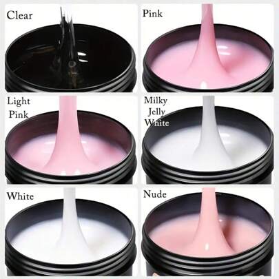 150g schnell trocknetes Gel für Acryl-Nagelextensions - UV/LED kompatibel, geruchlos, Abweichung Härte-Gelee Formel, perfekt für französische Maniküre und Nagelaufbau-Extensions, Gelnägel Zubehör