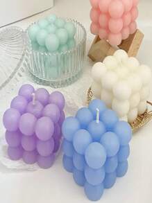 1pc Creative Spherical Soy Wax Cube Candle, High-End Wedding Favor Gift, Handmade Decorative Scented Candle, Home Fragrance Candle