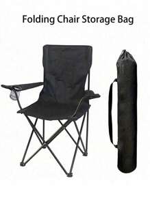 1pc Folding Chair Storage Bag, Large Capacity Portable Folding Chair Storage Bag,Garden Chair Storage Bag,Extra Large Oxford Cloth Storage Bag With Drawstring, Multipurpose Straight Shape Organizer For Tripod, Folding Chair, Cool Seat