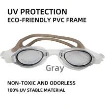 [1pc] Adult Swimming Goggles - High Definition Anti-Fog + UV Protection, Essential For Swimming Competition And Training, Suitable For Men And Women, Romantic Swimming On Valentine's Day, Large Frame Waterproof, Must-Have Tool For Learning To Swim