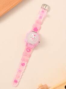Sanrio ساعة سانريو جاف قطعة واحدة - ساعة أطفال بإضاءة وامضة متعددة الألوان من نوع Hello Kitty - كلوك دائري - يمكن أن تظهر ساعات - مناسبة للطلاب - لوازم مدرسية عصرية - عناصر ضرورية لموسم العودة إلى المدرسة - هدية للفتيات
