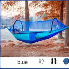 Outdoor Double Mosquito Net Hammock, Anti-Tipping, Breathable, Quick-Open, Camping Supplies