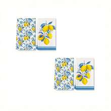 2/4/6/48pcs Sweetheart Lemon Kitchen Towels - Super Absorbent Microfiber, Odorless, Knitted Fabric, Vibrant Yellow & Blue Design, Ideal For Teens, Perfect For Kitchen & Bathroom Use Ideal For Dining Tables, Restaurants, Birthday & Party Decorations, Home Decoration Table Decoration,Party Decoration,Wedding Decoration,Dining Room Kitchen Decoration,Room Decoration,Home Decoration - Multicolor - View 10